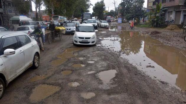 Large pothole on Main Street